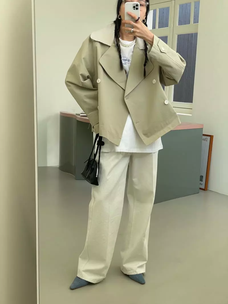 Kare - Korean Women Fashion - #momslook - Coloring Short Trench Coat - 2