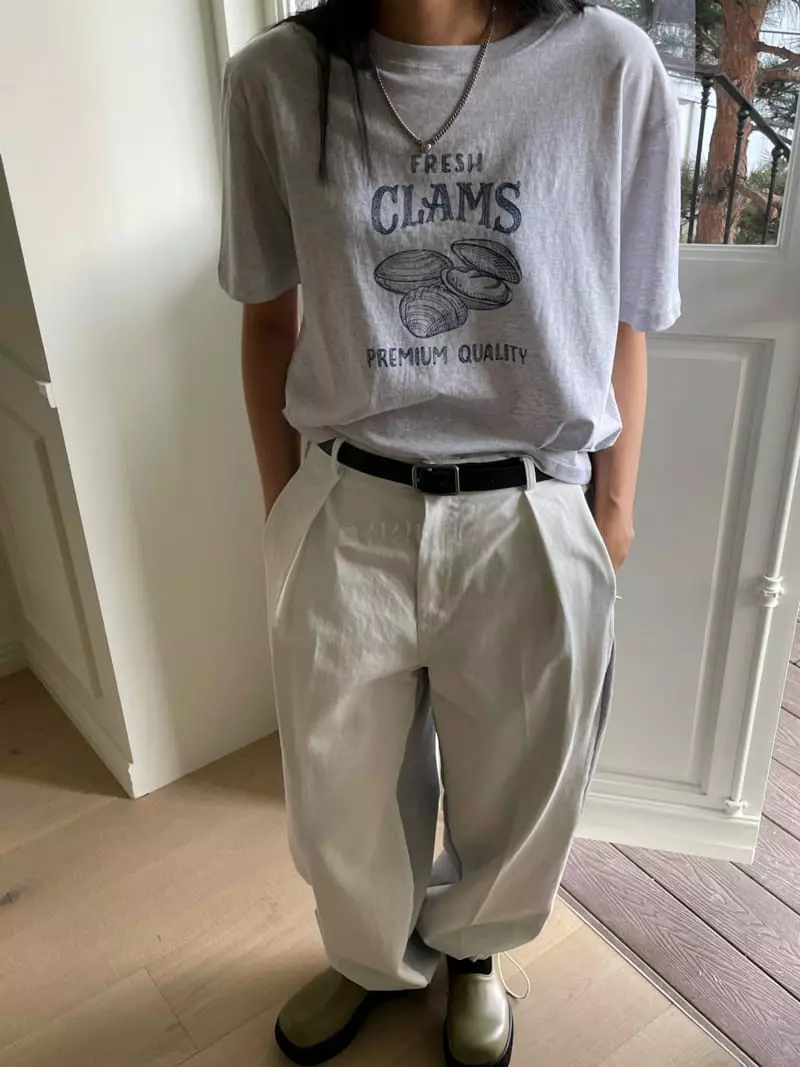 Kare - Korean Women Fashion - #momslook - Clam Tee - 2