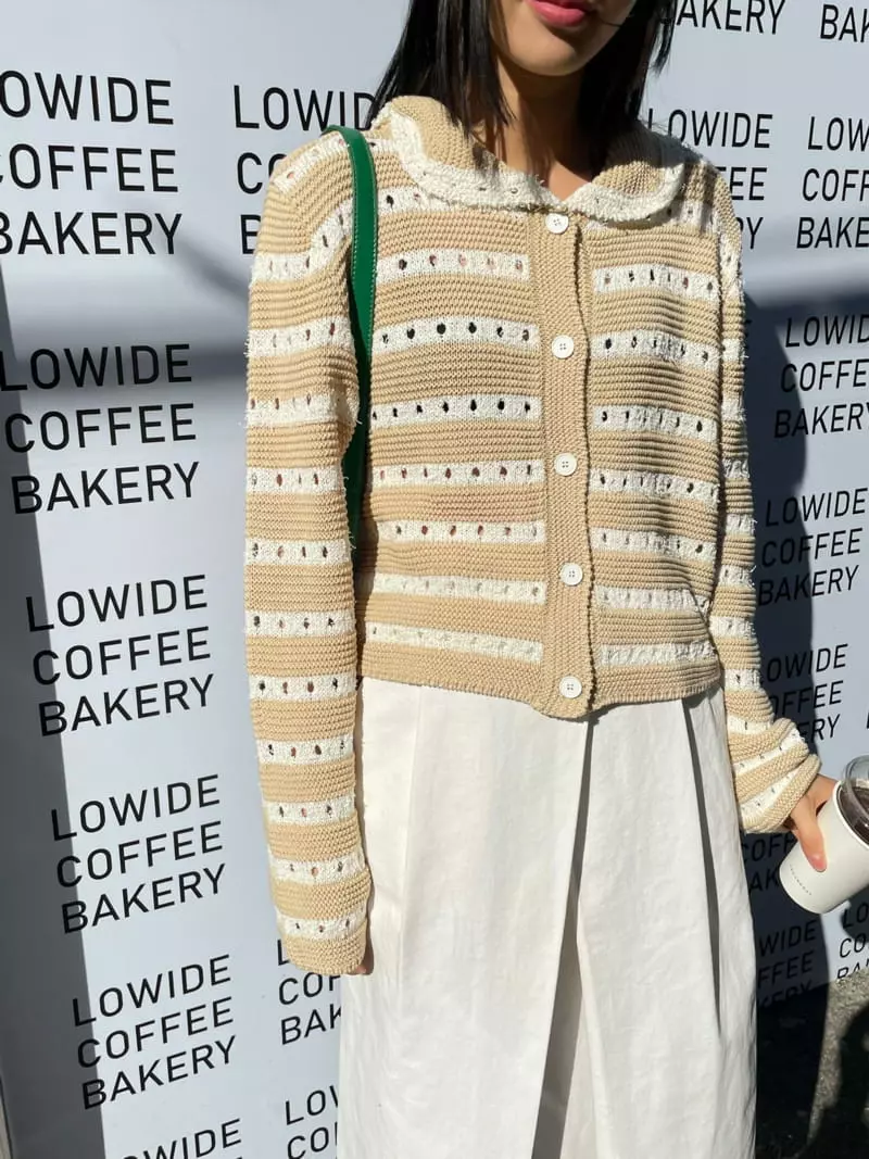 Kare - Korean Women Fashion - #thatsdarling - Miu Collar Knit Cardigan - 2