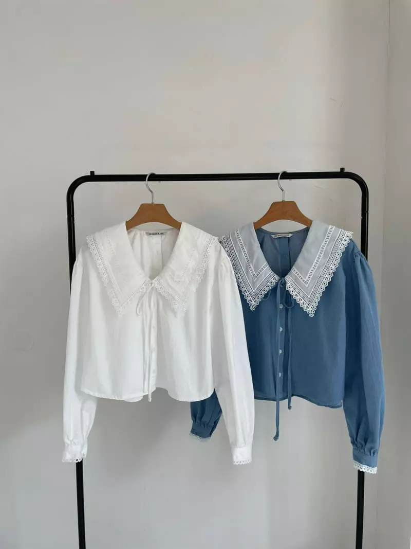 Kare - Korean Women Fashion - #momslook - Lace collar Blouse - 4