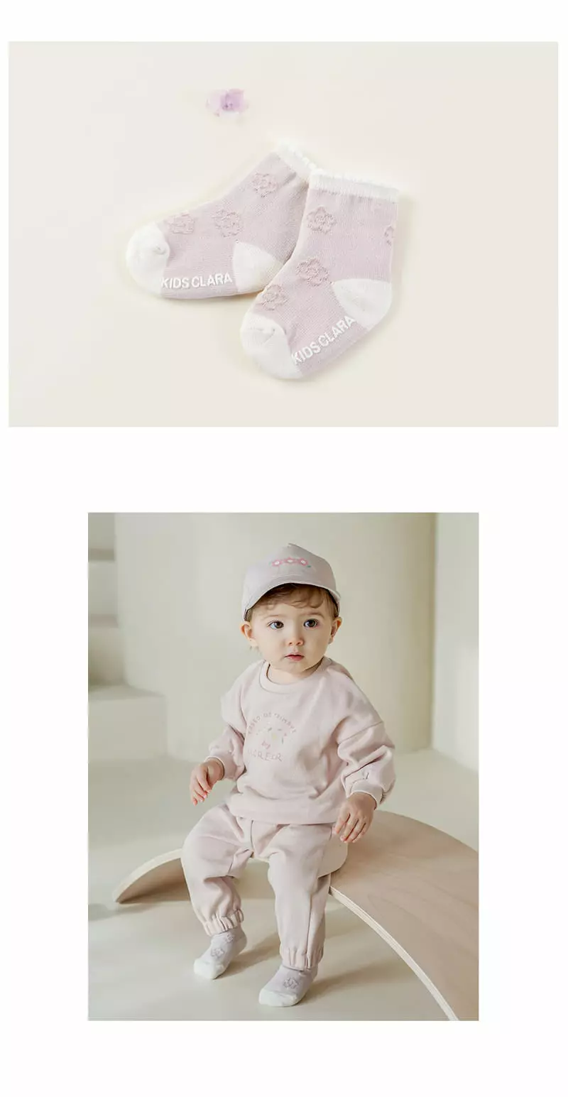 Kids Clara - Korean Baby Fashion - #babyfever - Riley Flower Baby Socks [set of 5] - 4