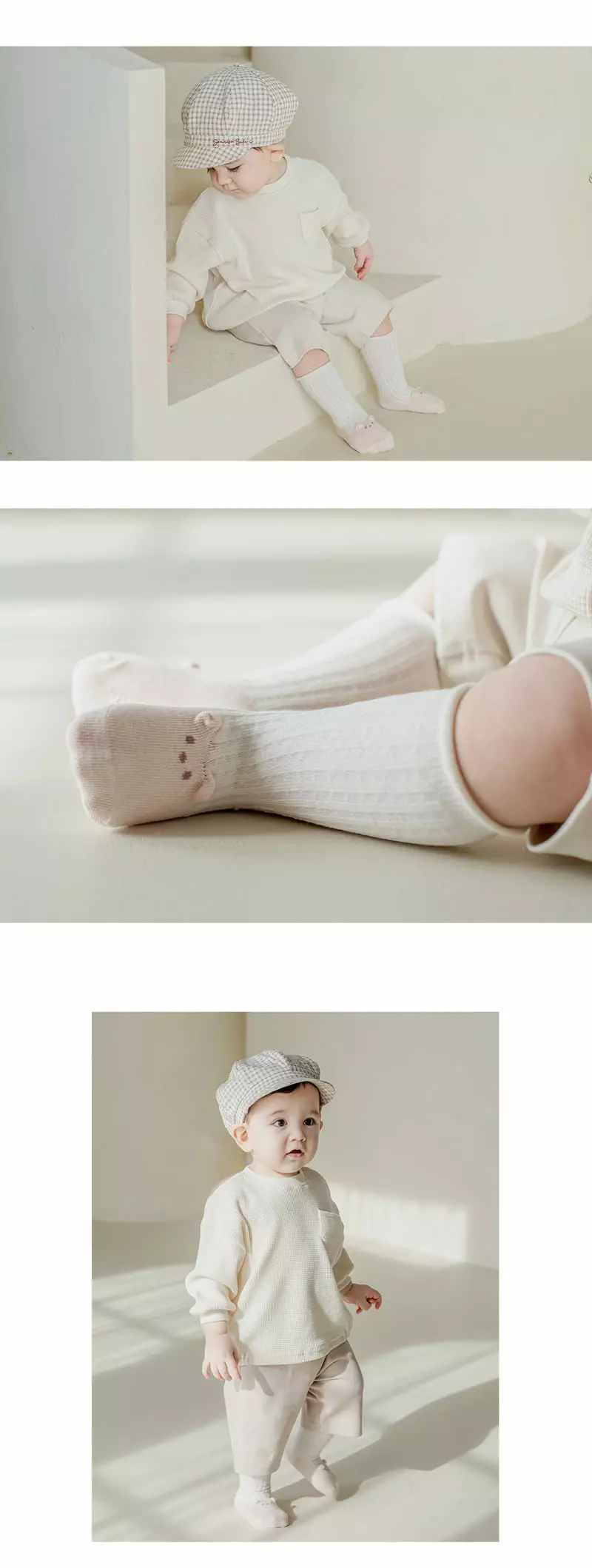 Kids Clara - Korean Baby Fashion - #onlinebabyshop - Bota Rolling Knee Socks [set of5] - 3