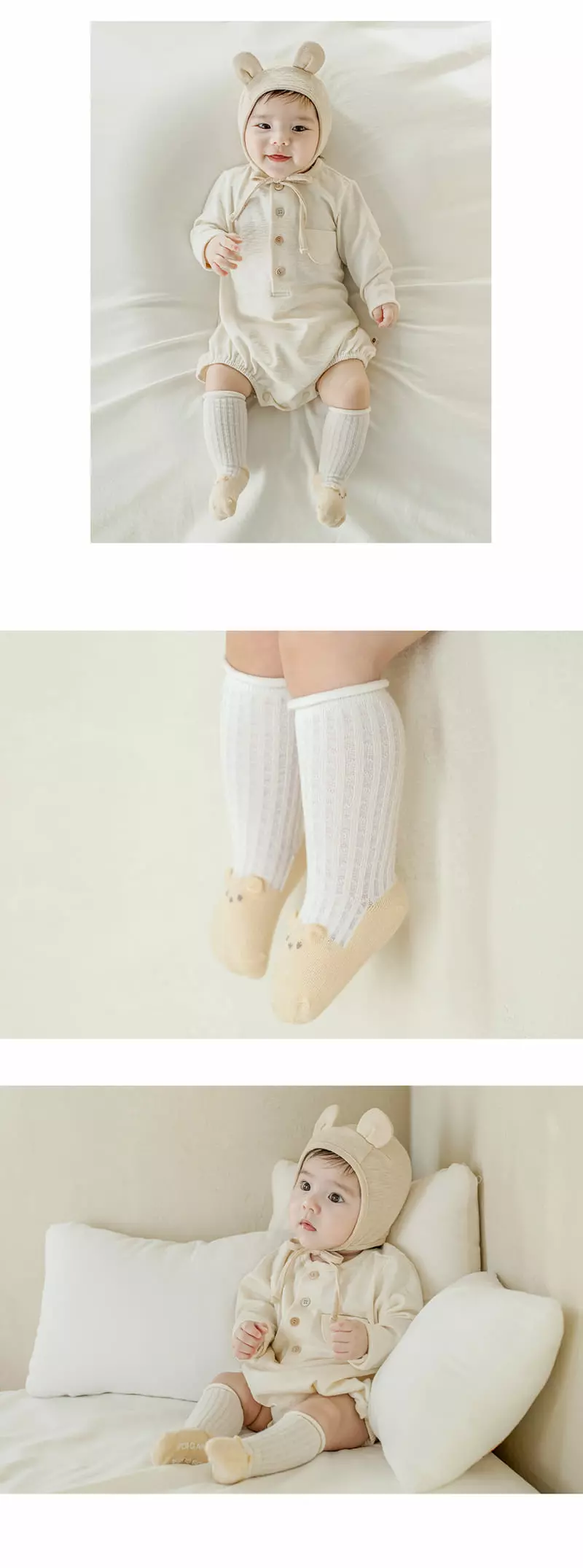 Kids Clara - Korean Baby Fashion - #onlinebabyshop - Bota Rolling Knee Socks [set of5] - 4