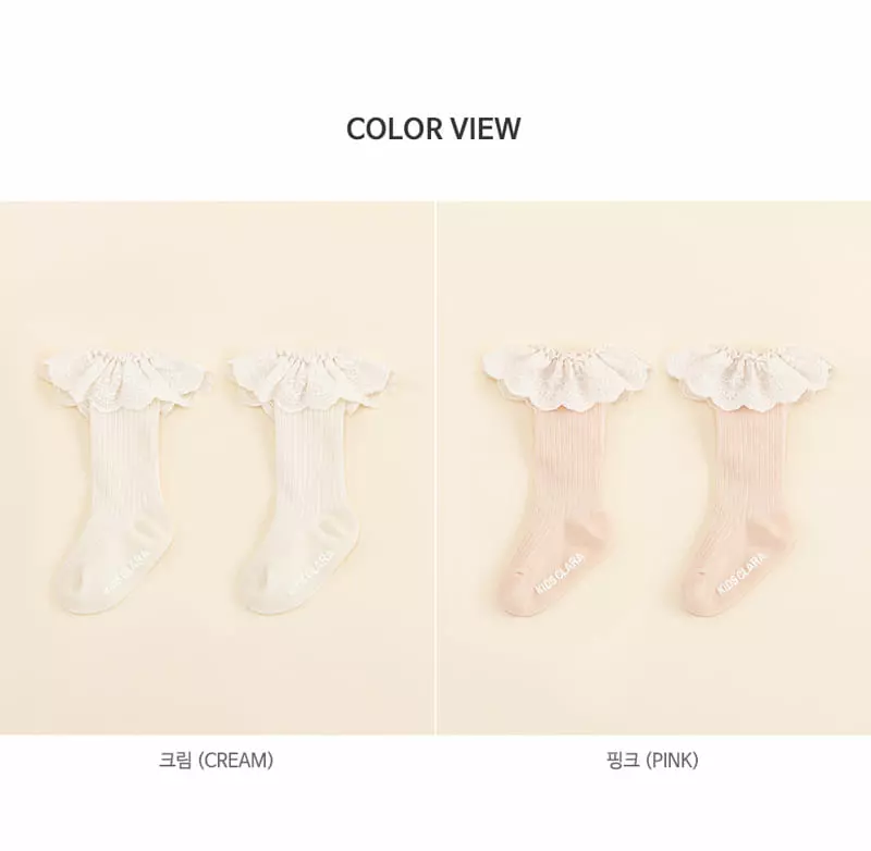 Kids Clara - Korean Children Fashion - #kidsshorts - Latty Lace Baby Knee Socks [set of 5] - 8