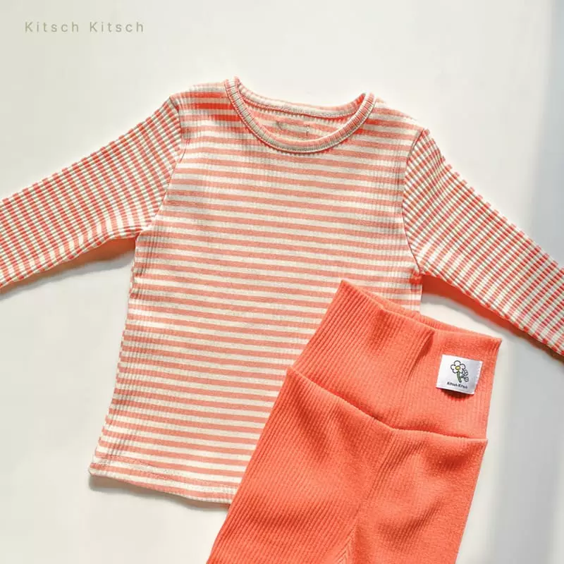 Kitsch Kitsch - Korean Children Fashion - #Kfashion4kids - Stripes Rib Easywear - 3