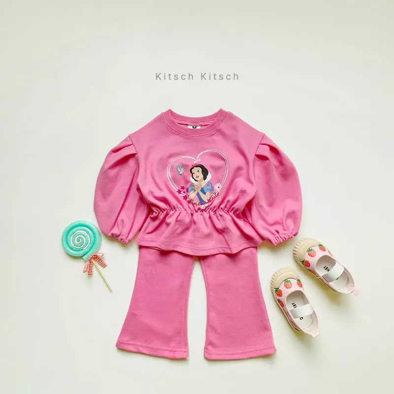 Kitsch Kitsch - Korean Children Fashion - #Kfashion4kids - Disney Princess Top Bottom Set - 2