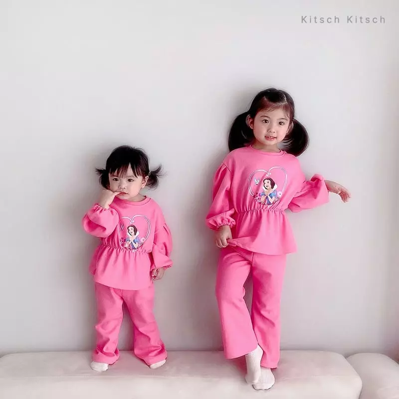 Kitsch Kitsch - Korean Children Fashion - #childofig - Disney Princess Top Bottom Set - 10