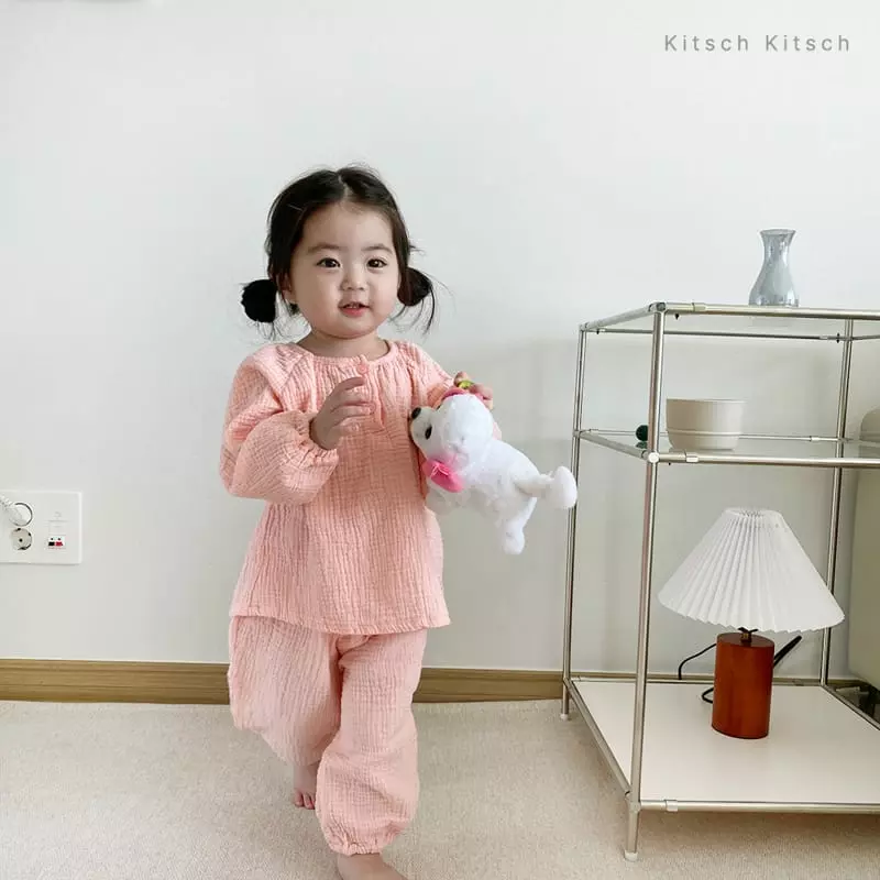 Kitsch Kitsch - Korean Children Fashion - #designkidswear - Pastel Spring Bear Top Bottom Set - 11