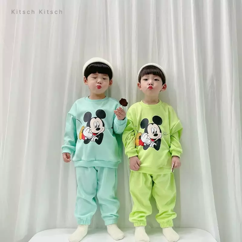 Kitsch Kitsch - Korean Children Fashion - #designkidswear - Disney Look Only Me Mickey Top Pants Set - 8