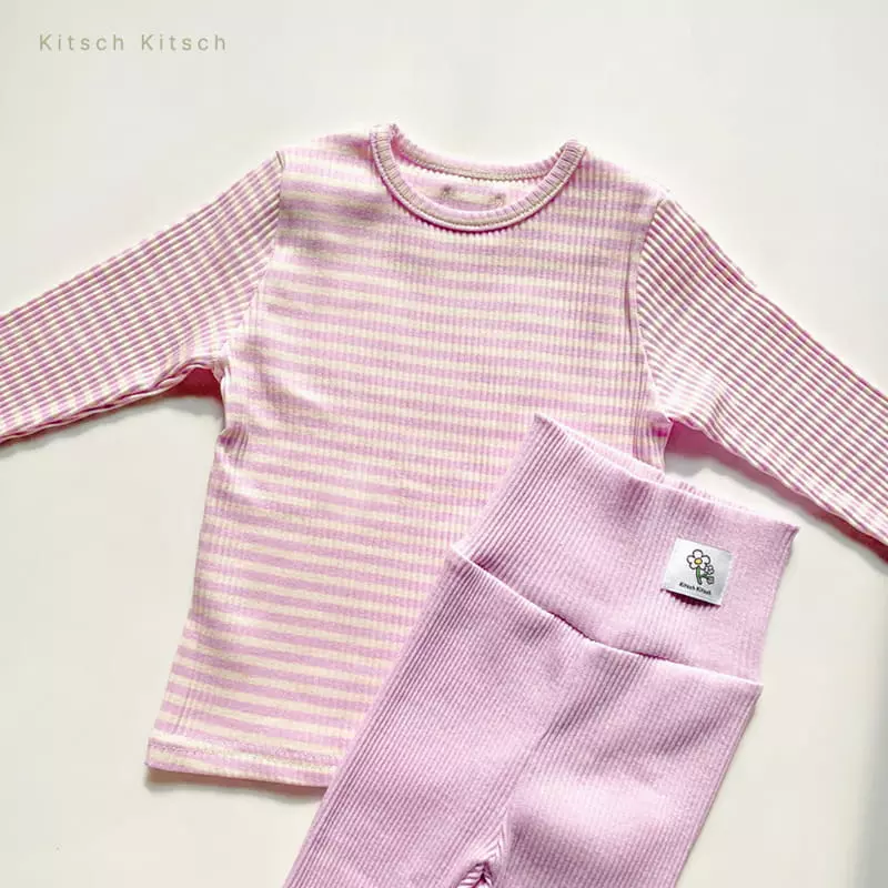 Kitsch Kitsch - Korean Children Fashion - #kidsstore - Stripes Rib Easywear