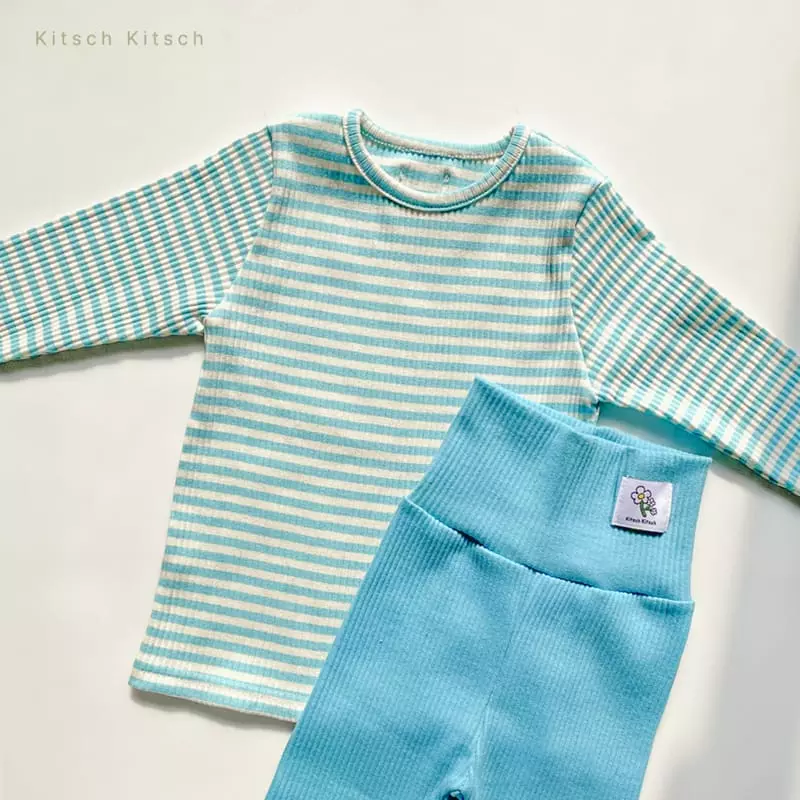 Kitsch Kitsch - Korean Children Fashion - #kidzfashiontrend - Stripes Rib Easywear - 2