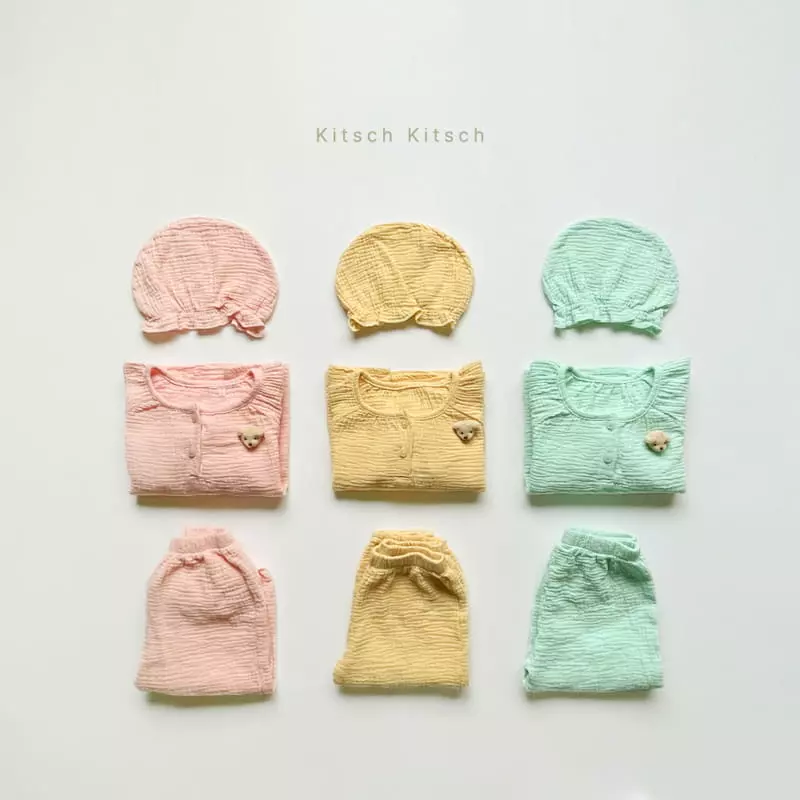 Kitsch Kitsch - Korean Children Fashion - #magicofchildhood - Pastel Spring Bear Top Bottom Set - 4
