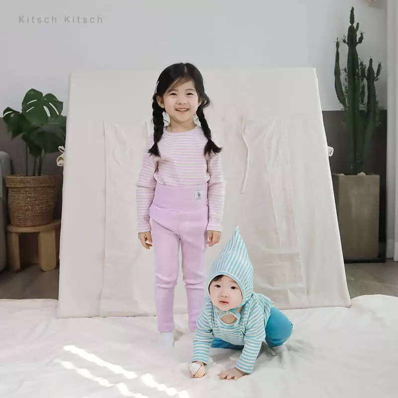 Kitsch Kitsch - Korean Children Fashion - #prettylittlegirls - Stripes Rib Easywear - 7