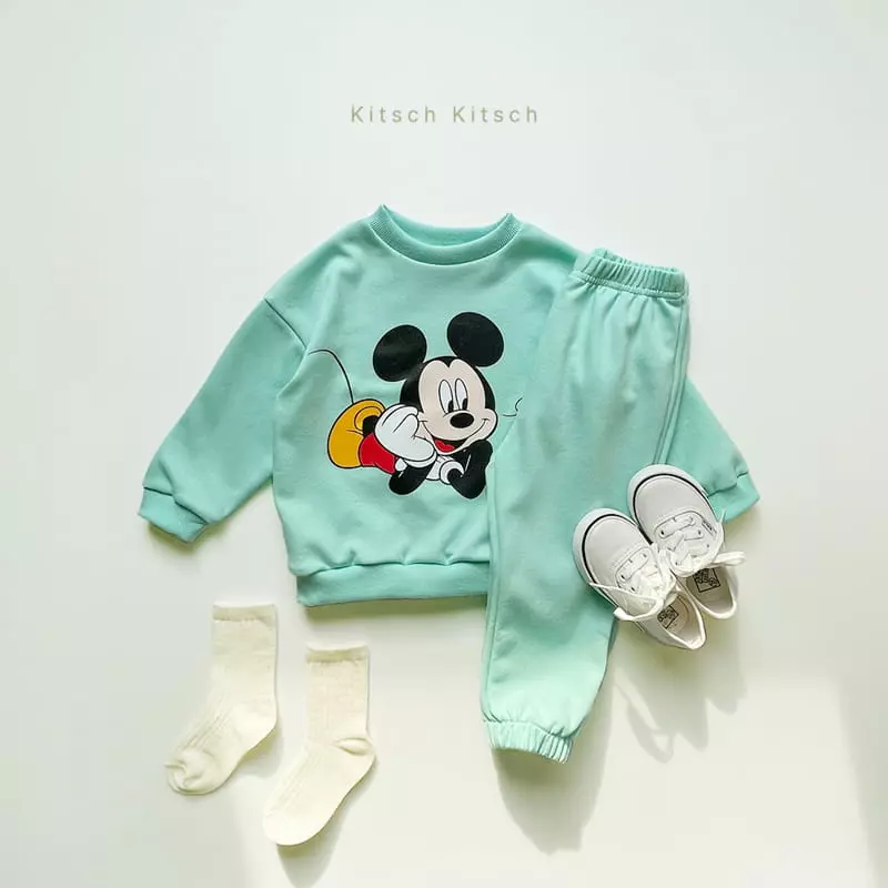 Kitsch Kitsch - Korean Children Fashion - #prettylittlegirls - Disney Look Only Me Mickey Top Pants Set - 2