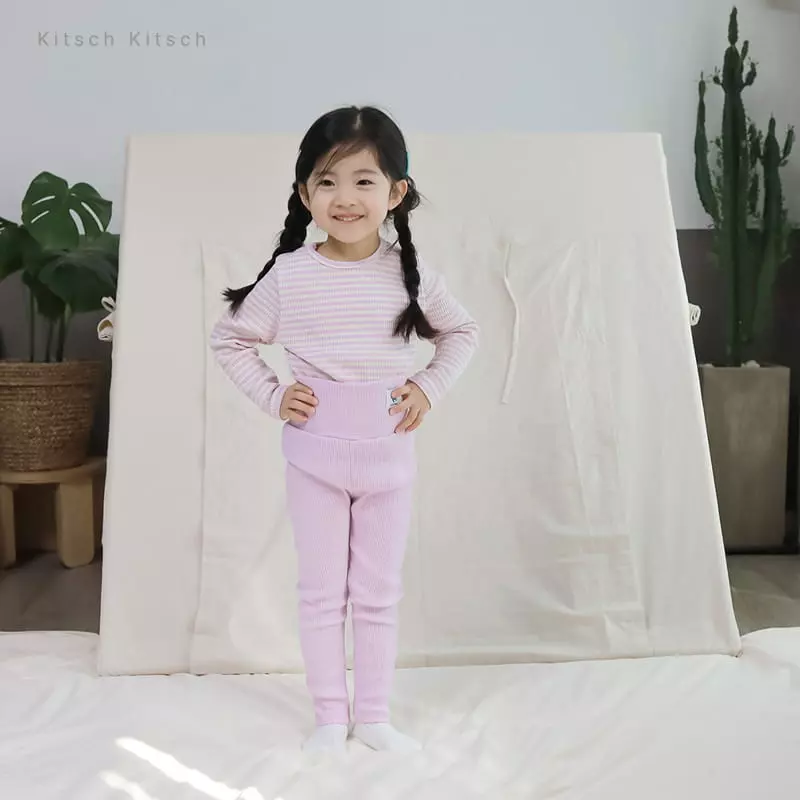 Kitsch Kitsch - Korean Children Fashion - #todddlerfashion - Stripes Rib Easywear - 8