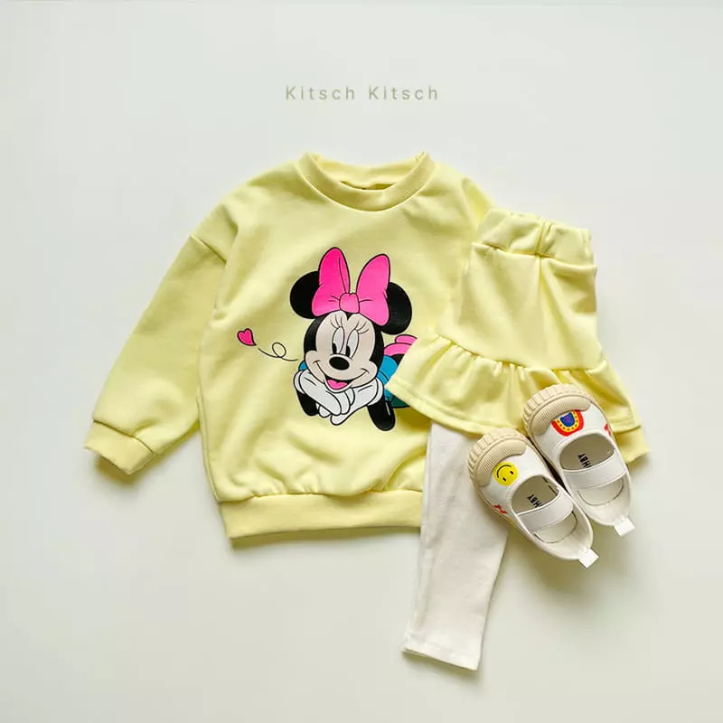 Kitsch Kitsch - Korean Children Fashion - #todddlerfashion - Disney Look Only Me Mickey Top Skirt Set - 2