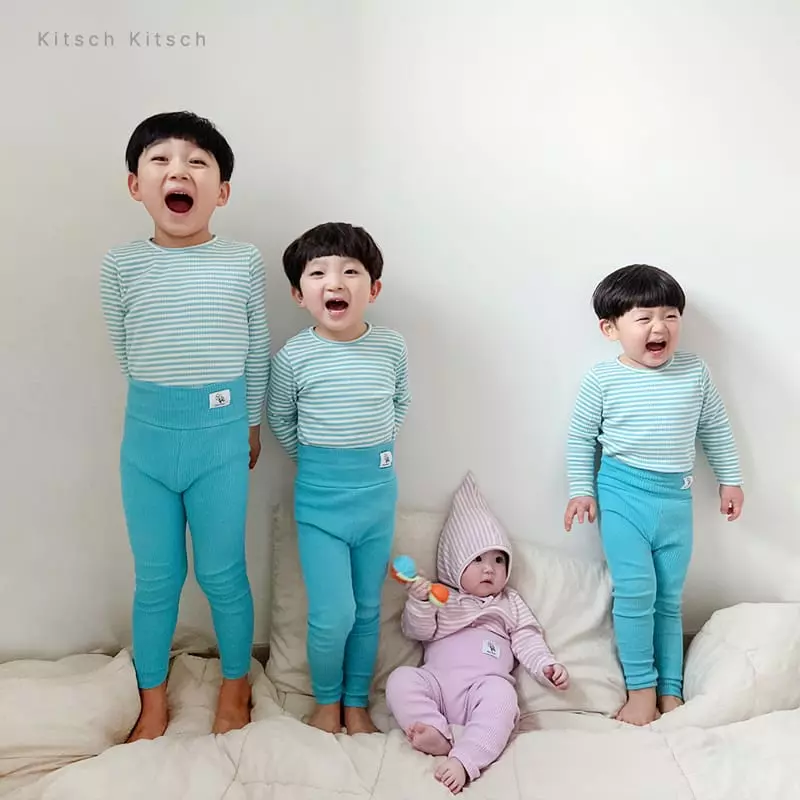 Kitsch Kitsch - Korean Children Fashion - #toddlerclothing - Stripes Rib Easywear - 9