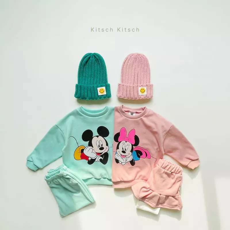 Kitsch Kitsch - Korean Children Fashion - #toddlerclothing - Disney Look Only Me Mickey Top Skirt Set - 3