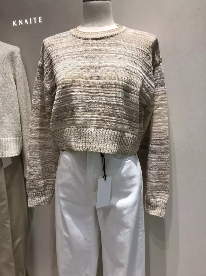 Knaite - Korean Women Fashion - #romanticstyle - Sand Knit Tee - 3