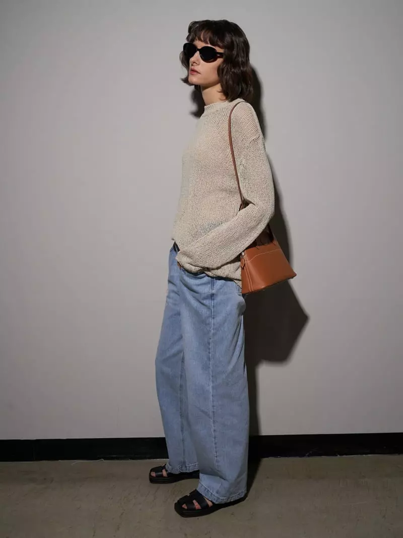 Knaite - Korean Women Fashion - #vintagekidsstyle - Acrylic Knit Tee