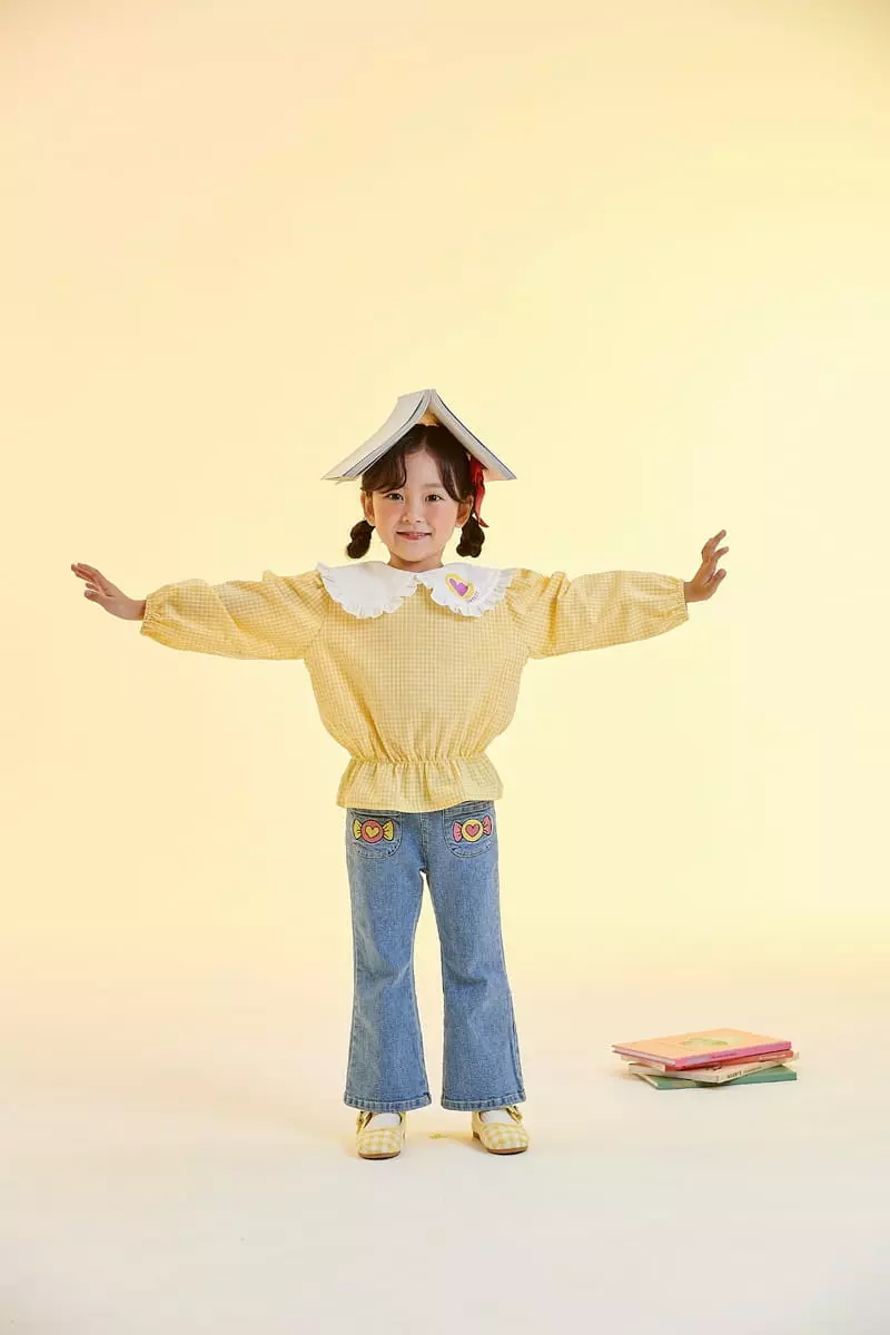 Kokoyarn - Korean Children Fashion - #Kfashion4kids - Check Frill Blouse - 10