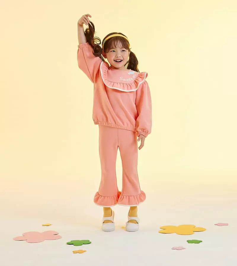 Kokoyarn - Korean Children Fashion - #Kfashion4kids - Bunddo Frill Top Bottom Set - 3