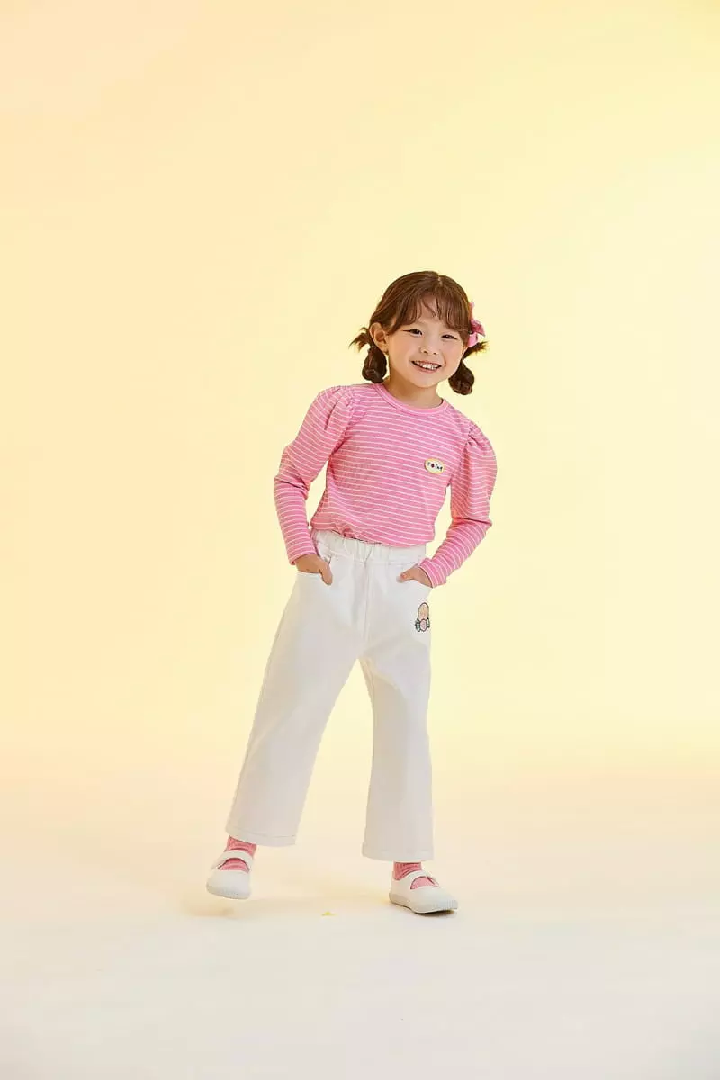 Kokoyarn - Korean Children Fashion - #childrensboutique - Candy Girl Embroidery Pants - 6