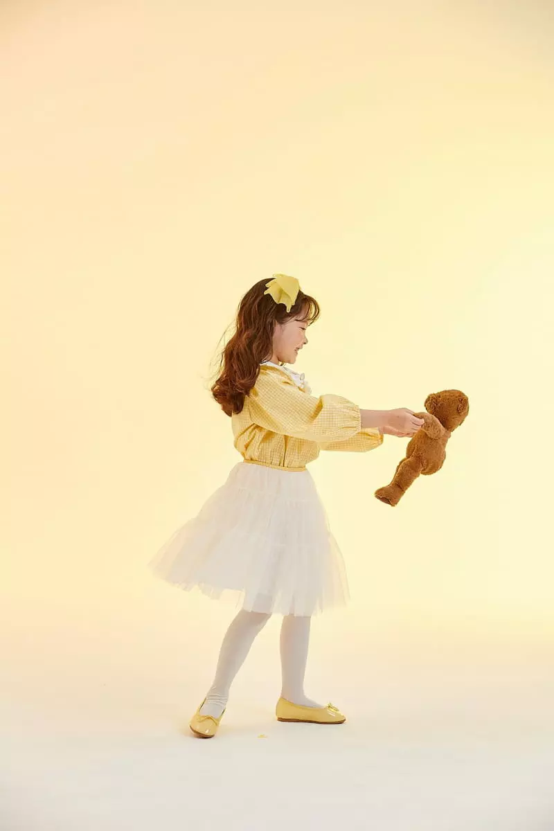 Kokoyarn - Korean Children Fashion - #childrensboutique - Check Frill Blouse - 3