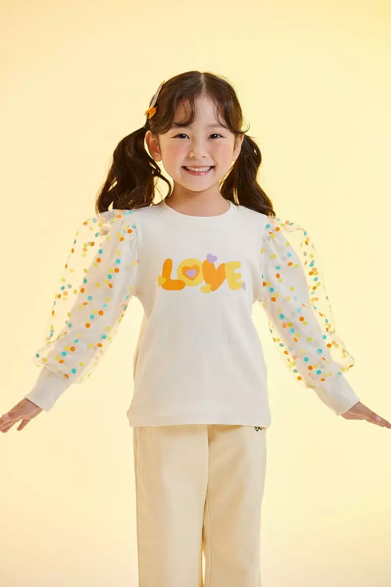 Kokoyarn - Korean Children Fashion - #designkidswear - Love Pop Puff Tee - 7
