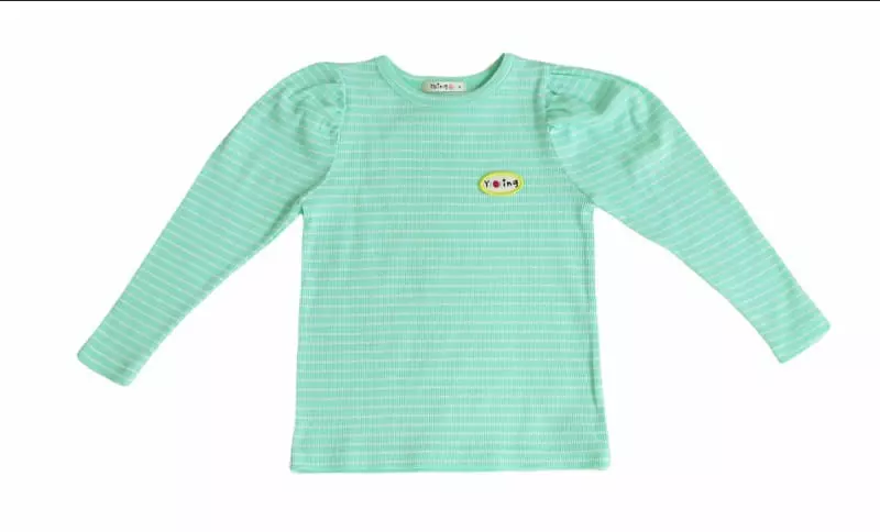 Kokoyarn - Korean Children Fashion - #discoveringself - Stripes Puff Tee