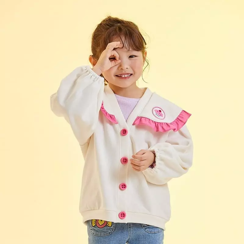 Kokoyarn - Korean Children Fashion - #fashionkids - Collar Frill Cardigan - 3