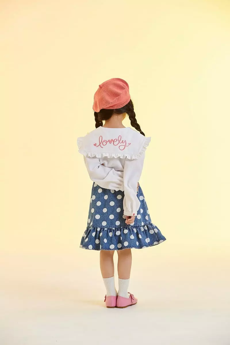 Kokoyarn - Korean Children Fashion - #fashionkids - Denim Dot Skirt - 11
