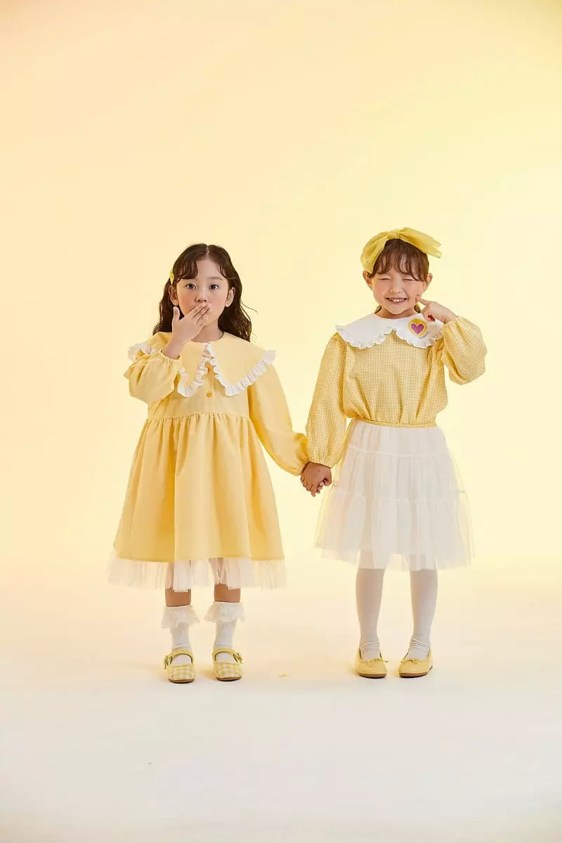 Kokoyarn - Korean Children Fashion - #fashionkids - Check Frill Blouse - 6