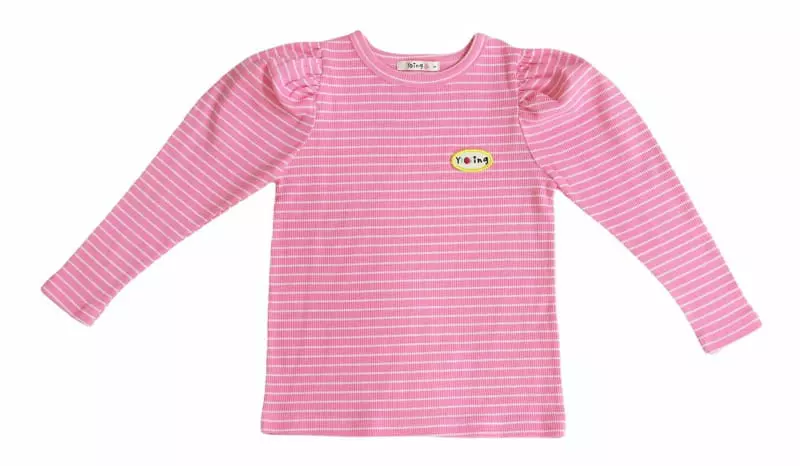 Kokoyarn - Korean Children Fashion - #fashionkids - Stripes Puff Tee - 2