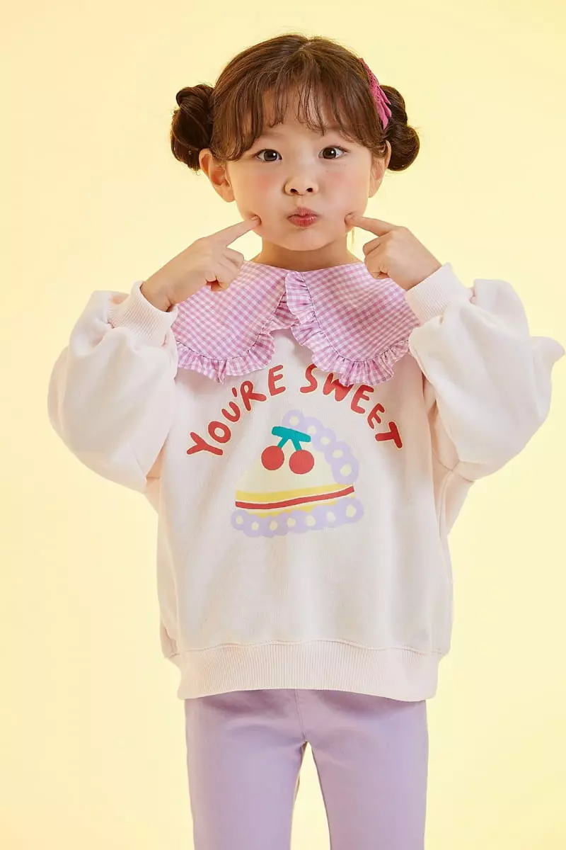 Kokoyarn - Korean Children Fashion - #kidsshorts - Sweet Collar Sweatshirt - 6