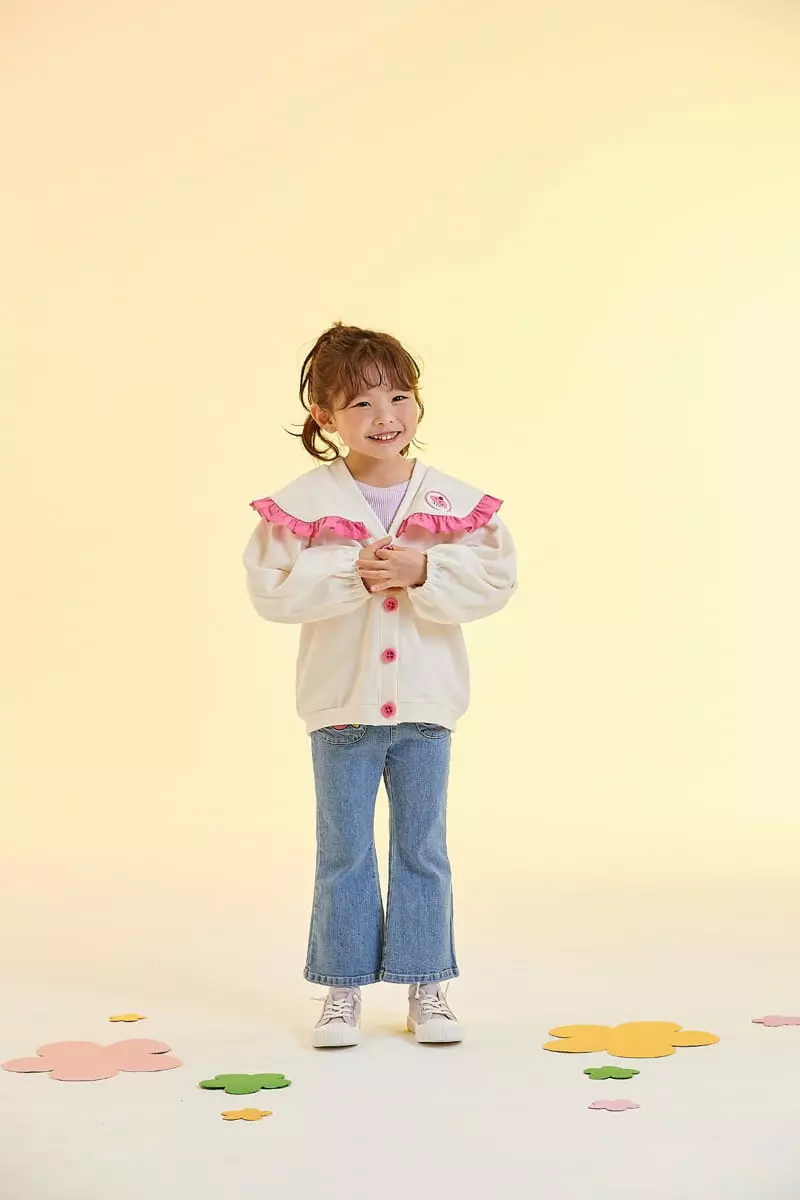 Kokoyarn - Korean Children Fashion - #fashionkids - Collar Frill Cardigan - 4