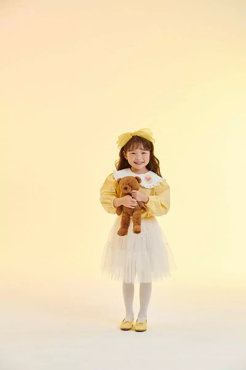 Kokoyarn - Korean Children Fashion - #kidsstore - Check Frill Blouse - 8