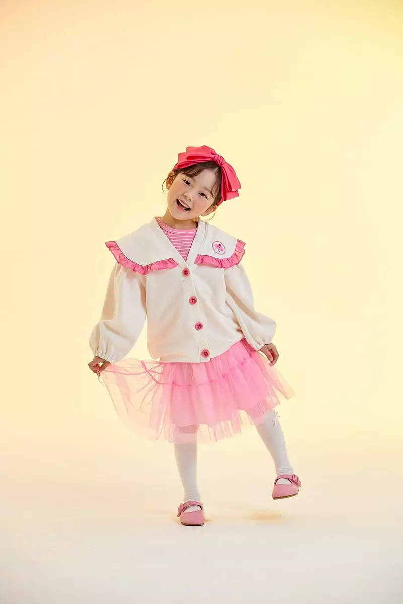 Kokoyarn - Korean Children Fashion - #littlefashionista - Collar Frill Cardigan - 8