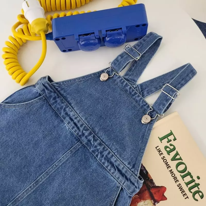 Kokoyarn - Korean Children Fashion - #littlefashionista - Denim Dungarees One-piece - 7