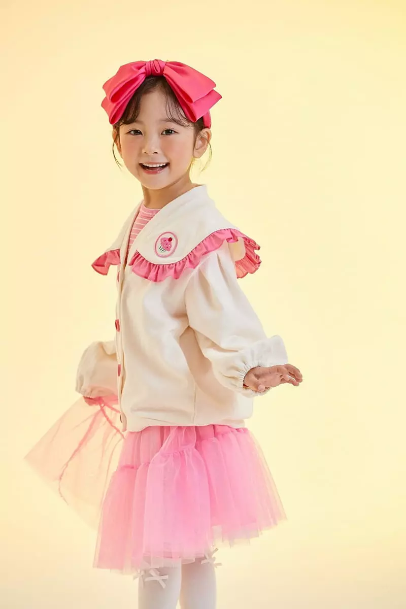 Kokoyarn - Korean Children Fashion - #minifashionista - Collar Frill Cardigan - 10