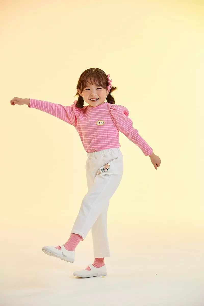 Kokoyarn - Korean Children Fashion - #minifashionista - Stripes Puff Tee - 9