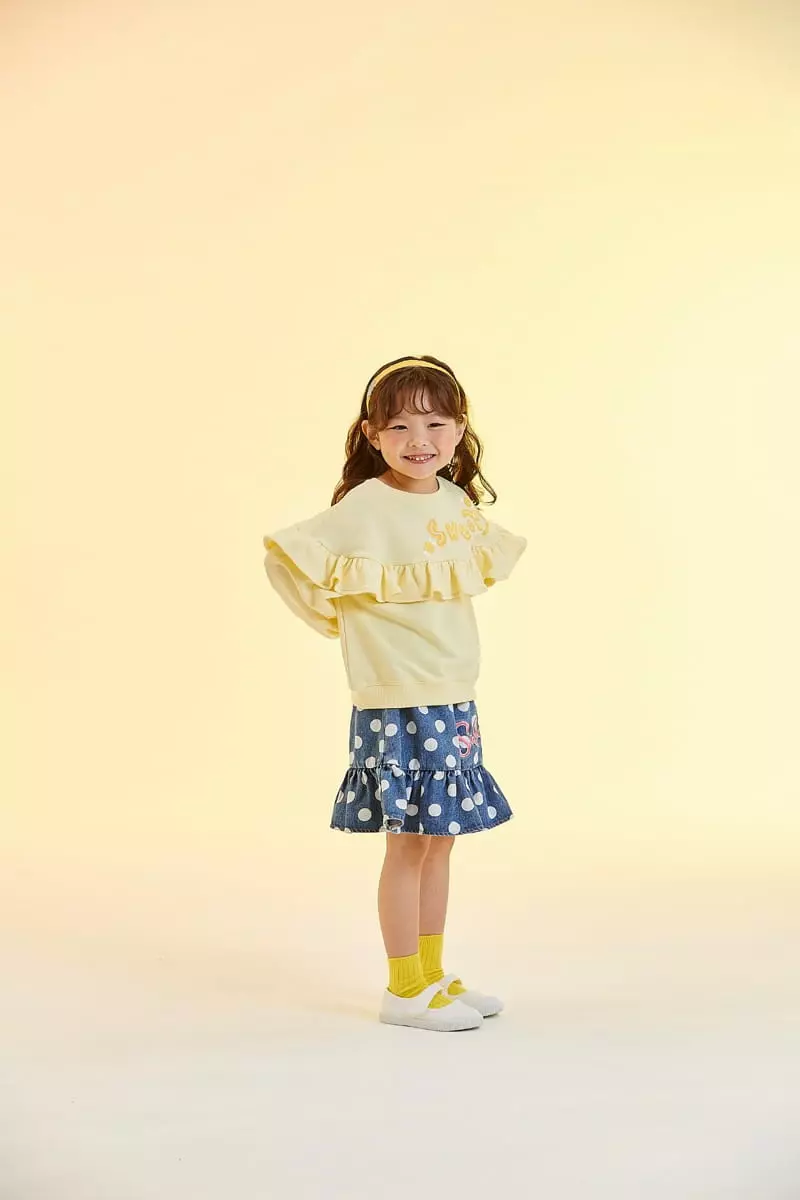 Kokoyarn - Korean Children Fashion - #stylishchildhood - Denim Dot Skirt - 6