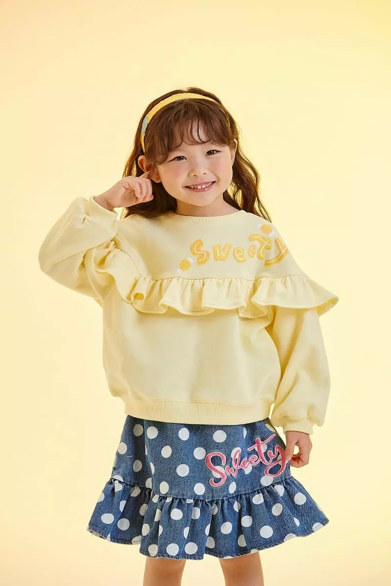 Kokoyarn - Korean Children Fashion - #toddlerclothing - Denim Dot Skirt - 5