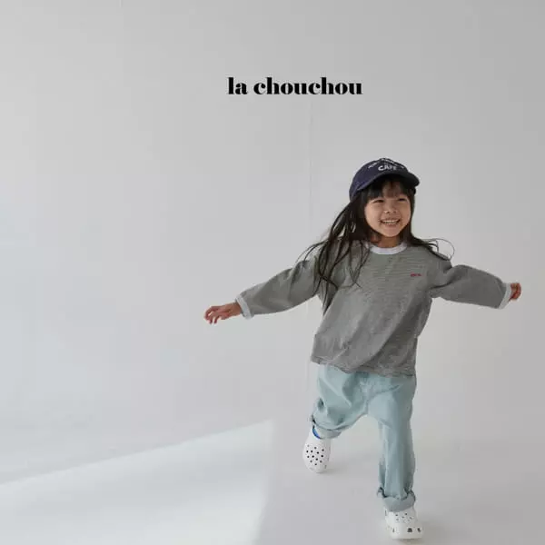 La Chouchou - Korean Children Fashion - #childrensboutique - Color Stripes Long Tee