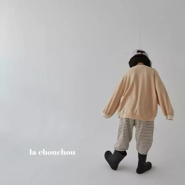 La Chouchou - Korean Children Fashion - #designkidswear - Stripes Terry Pants - 6