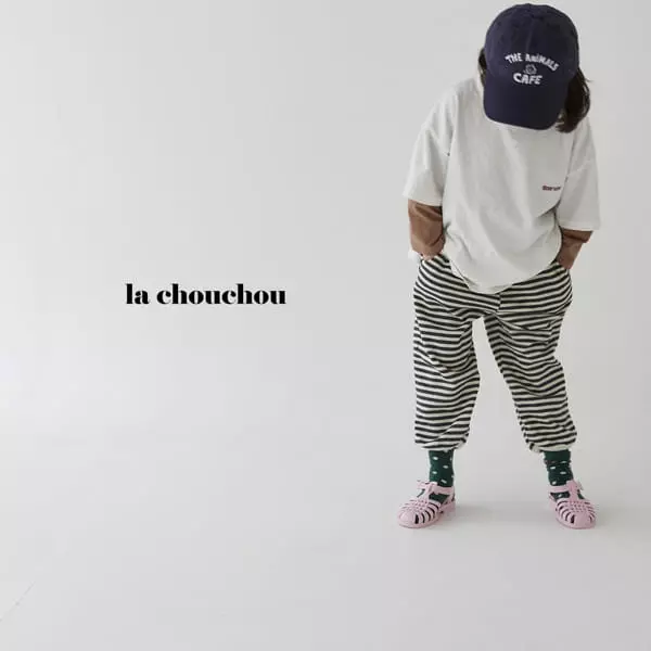 La Chouchou - Korean Children Fashion - #fashionkids - Stripes Terry Pants - 8