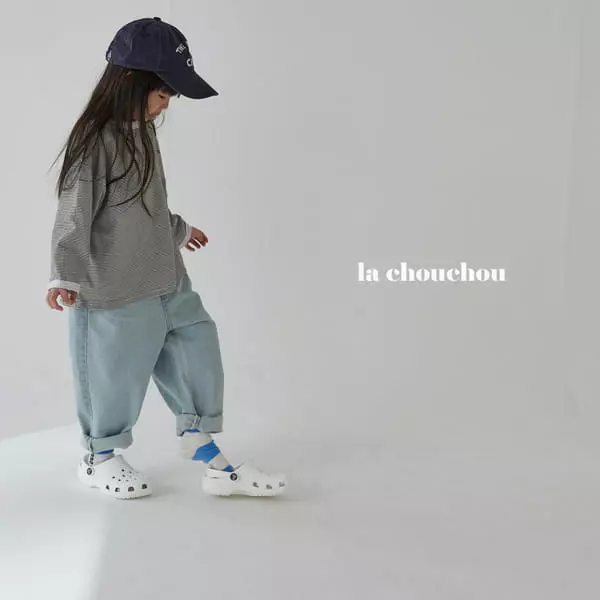 La Chouchou - Korean Children Fashion - #discoveringself - Color Stripes Long Tee - 4