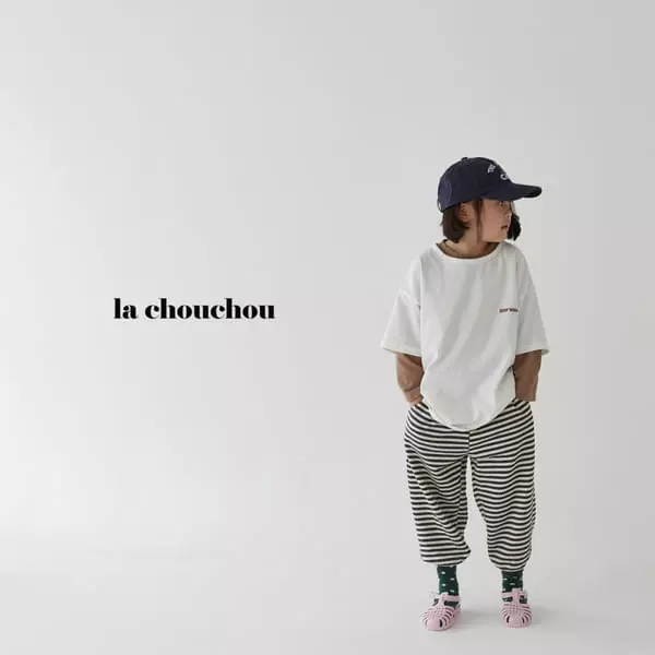 La Chouchou - Korean Children Fashion - #kidsstore - Stripes Terry Pants - 10