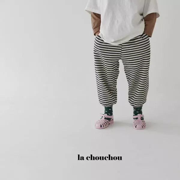 La Chouchou - Korean Children Fashion - #todddlerfashion - Stripes Terry Pants