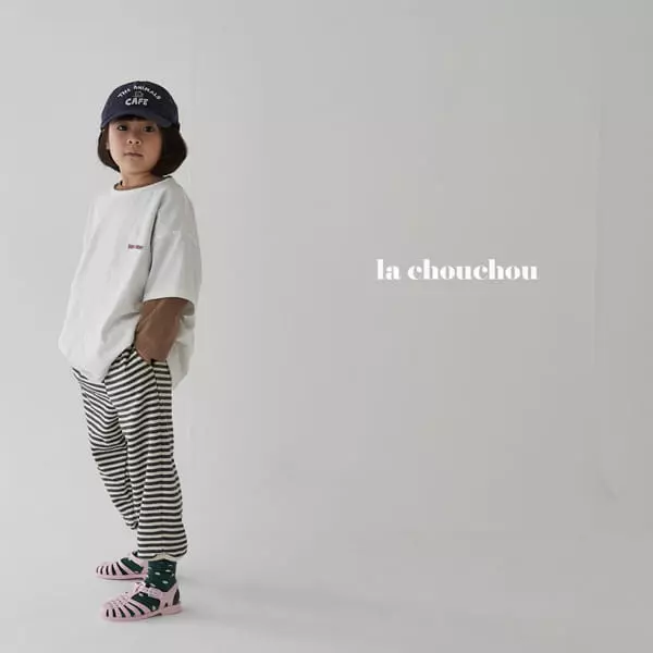La Chouchou - Korean Children Fashion - #toddlerclothing - Stripes Terry Pants - 2